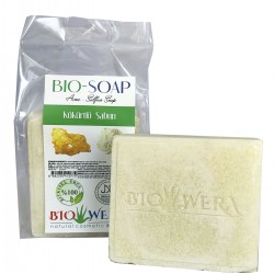 DOĞAL KÜKÜRTLÜ AKNE SABUNU - BIO-SOAP SULFUR SOAP-%100 BİTKİSEL-HALAL SERTİFİKALI - 135GR